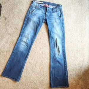 Lucky Brand Long Inseam Denim Blue Jean Lil Jersey